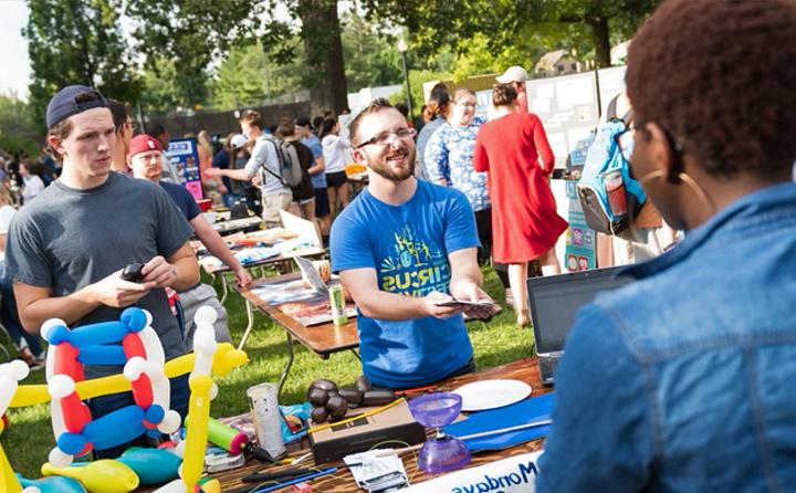 Image of Students at Activities Fair Circus Club